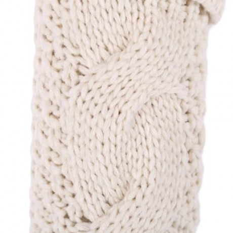 CUTE PURE COLOR LADIES KNITTED CHRISTMAS KNEE SOCKS (WHITE)