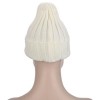 STYLISH LETTER PRINT SOLID COLOR LADIES KNITTED HAT (WHITE)