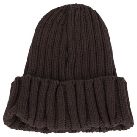 STYLISH LETTER PRINT SOLID COLOR LADIES KNITTED HAT (LIGHT COFFEE)