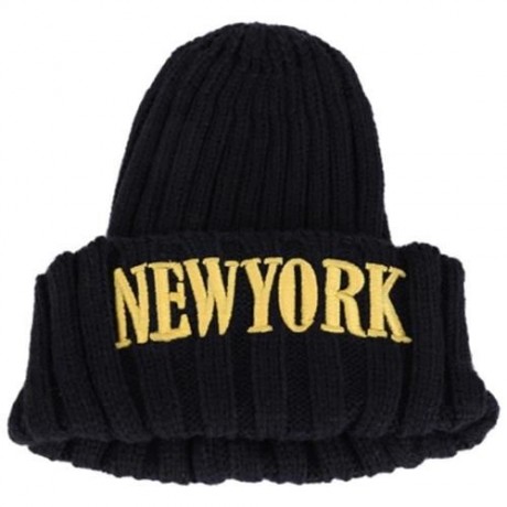 STYLISH LETTER PRINT SOLID COLOR LADIES KNITTED HAT (CADETBLUE)