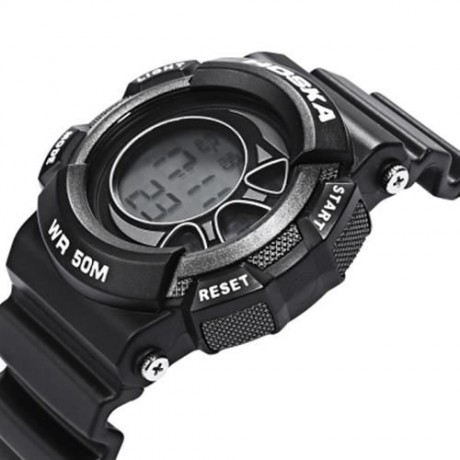 HOSKA H020B CHILDREN LED DIGITAL WATCH 5ATM DAY DATE DISPLAY WRISTWATCH (BLACK)