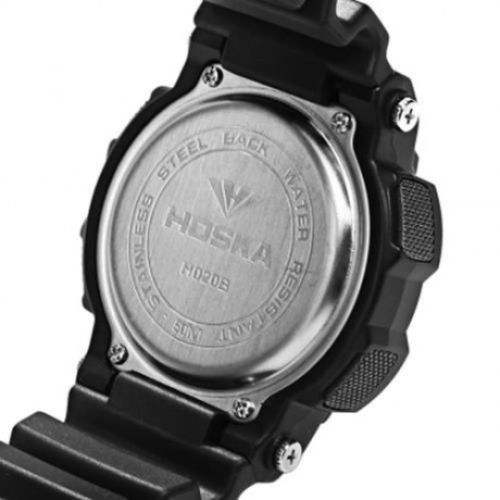 HOSKA H020B CHILDREN LED DIGITAL WATCH 5ATM DAY DATE DISPLAY WRISTWATCH (BLACK)