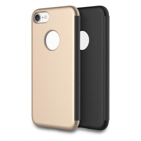 ROCK DR.V SERIES MINIMALIST ULTRA SLIM SMART COVER FLIP CASE FOR IPHONE 7 (TYRANT GOLD)