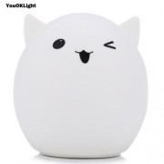 YOUOKLIGHT DC 5V 0.4W LED USB RECHARGEABLE NIGHT CUTE LIGHT COLOR CHANGING BEDSIDE LAMP (W