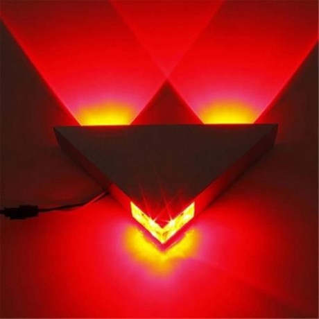 YOUOKLIGHT TRIANGLE 3W LED WALL LAMP NIGHT LIGHT (RED)