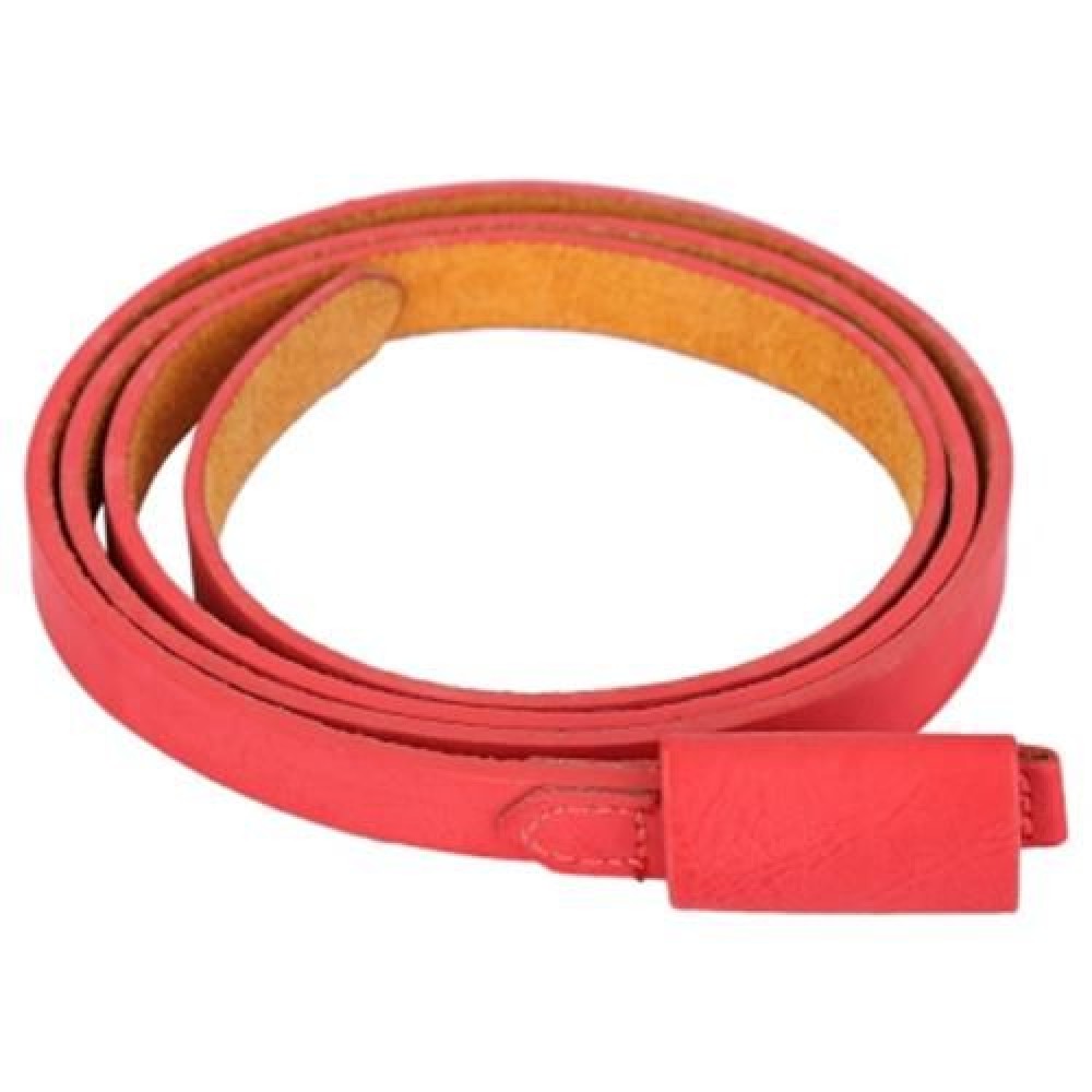 STYLISH PURE COLOR LADIES LEATHER BELT (RED)