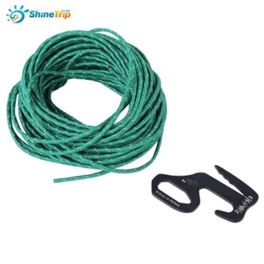 SHINETRIP 2 IN 1 OUTDOOR WINDPROOF ROPE REFLECTIVE NYLON CORD ADJUSTER CAMPING GEAR (ARMY SHINETRIP 2 IN 1 OUTDOOR WINDPROOF ROPE REFLECTIVE NYLON CORD ADJUSTER CAMPING GEAR (ARMY