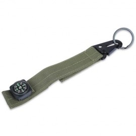 MILITARY OLECRANON SHAPE KEY WEBBING HOOK BUCKLE HANGING BELT CARABINER WITH COMPASS (ARMY