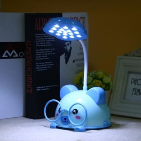 CHAO SHENG CS115 2 MODES LOVELY BEAR EYE-PROTECTION 5W LED DESK LAMP NIGHT LIGHT (BLUE)