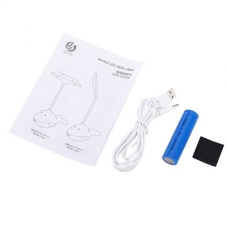 PORTABLE WHALE EYE-PROTECTION 2.5W LED DESK LAMP TOUCH CONTROL 3 DIMMABLE NIGHT LIGHT (PIN