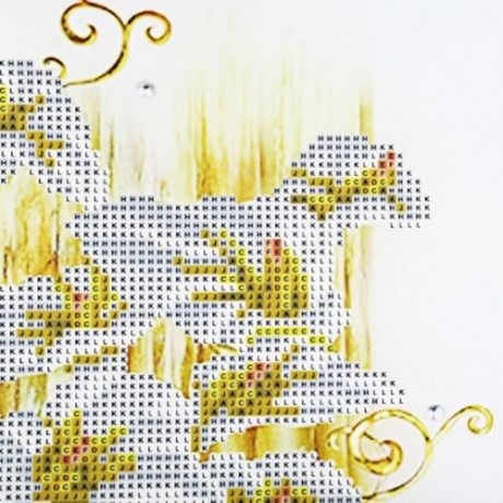30 X 56CM 5D GOLDEN LILY DRILLED NEEDLEWORK DIY DIAMOND PAINTING CROSS STITCH WALL STICKER