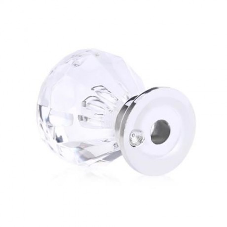 5PCS TRANSPARENT ACRYLIC DOOR DRAWER CABINET WARDROBE HANDLE KNOB WITH SCREW (TRANSPARENT)