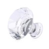 5PCS FASHION GLASS DOOR DRAWER CABINET WARDROBE HANDLE KNOB WITH SCREW (TRANSPARENT)