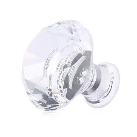 5PCS FASHION GLASS DOOR DRAWER CABINET WARDROBE HANDLE KNOB WITH SCREW (TRANSPARENT)