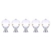 5PCS ROUND GLASS BALL DESIGN DOOR DRAWER CABINET WARDROBE HANDLE KNOB WITH SCREW (TRANSPAR