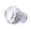 5PCS ROUND GLASS BALL DESIGN DOOR DRAWER CABINET WARDROBE HANDLE KNOB WITH SCREW (TRANSPAR
