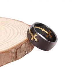 STYLISH UNISEX DETACHABLE COMBINATION CROSS EMBELLISHMENT RING (BLACK)