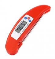 TS - 90 SUPER FAST FOLDABLE DIGITAL FOOD BBQ BARBECUE MEAT THERMOMETER COOKING TOOL (RED)