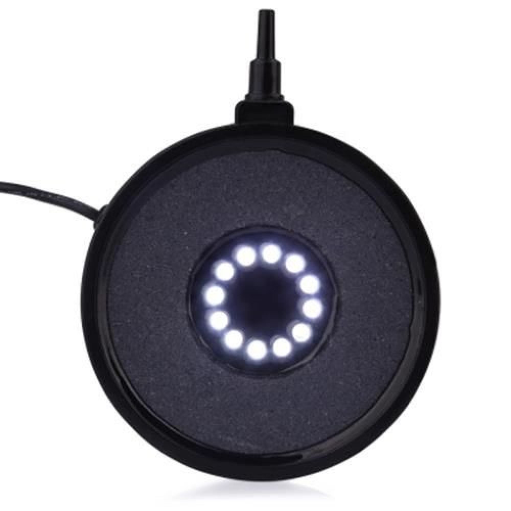 1W 12 LEDS UNDERWATER FLAME LAMP DISK BUBBLE LIGHT (WHITE)
