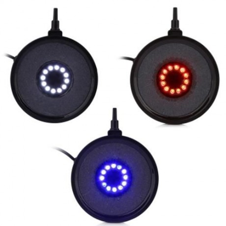 1W 12 LEDS UNDERWATER FLAME LAMP DISK BUBBLE LIGHT (WHITE)
