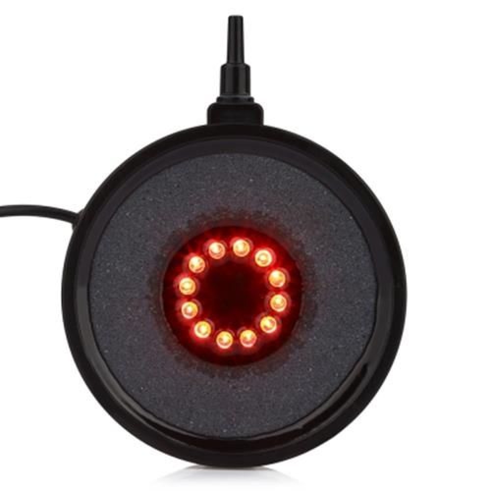 1W 12 LEDS UNDERWATER FLAME LAMP DISK BUBBLE LIGHT (RED)