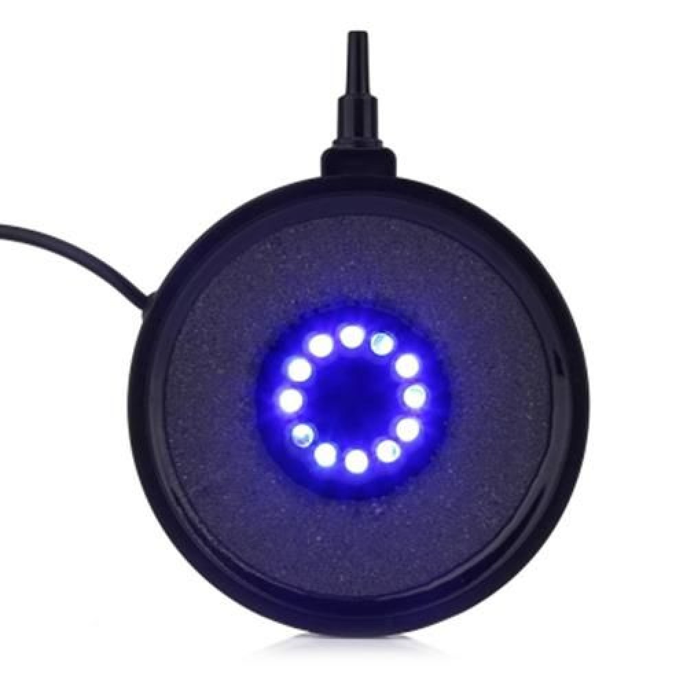 1W 12 LEDS UNDERWATER FLAME LAMP DISK BUBBLE LIGHT (BLUE)