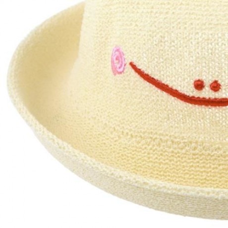 CUTE FROG CANDY COLOR BREATHABLE STRAW HAT FOR CHILDREN (BEIGE)