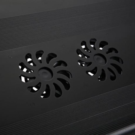 OMAX A8 ADJUSTABLE HEIGHT LAPTOP DESK NOTEBOOK TABLE WITH COOLING FANS (BLACK)