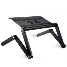 OMAX A8 ADJUSTABLE HEIGHT LAPTOP DESK NOTEBOOK TABLE WITH COOLING FANS (BLACK)