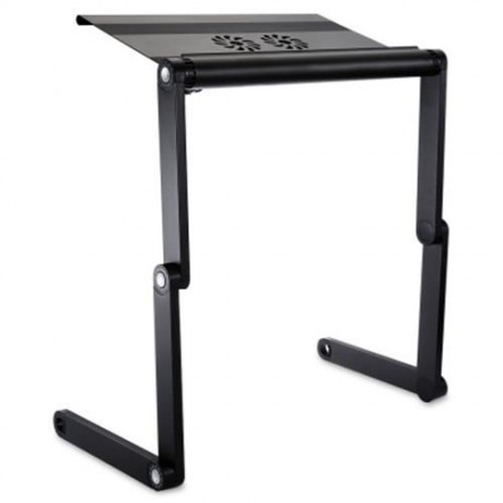 OMAX A8 ADJUSTABLE HEIGHT LAPTOP DESK NOTEBOOK TABLE WITH COOLING FANS (BLACK)