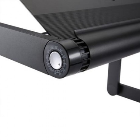 OMAX A8 ADJUSTABLE HEIGHT LAPTOP DESK NOTEBOOK TABLE WITH COOLING FANS (BLACK)
