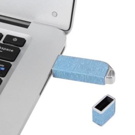 FYEO CR - FPD / 232 ANTI-COPY USB 2.0 FLASH DRIVE STORAGE THUMB (BLUE)