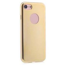 FROSTED ELECTROPLATE PLATING TPU PROTECTIVE BACK COVER FOR IPHONE 7 4.7 INCH (GOLDEN)