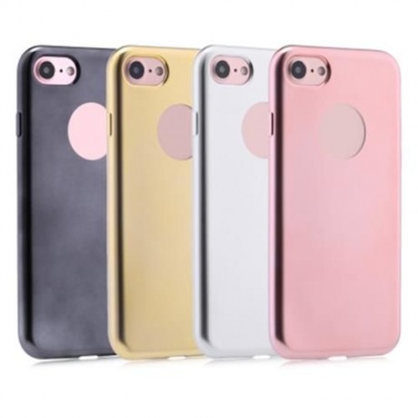 FROSTED ELECTROPLATE PLATING TPU PROTECTIVE BACK COVER FOR IPHONE 7 4.7 INCH (GOLDEN)