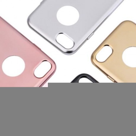 FROSTED ELECTROPLATE PLATING TPU PROTECTIVE BACK COVER FOR IPHONE 7 4.7 INCH (GOLDEN)