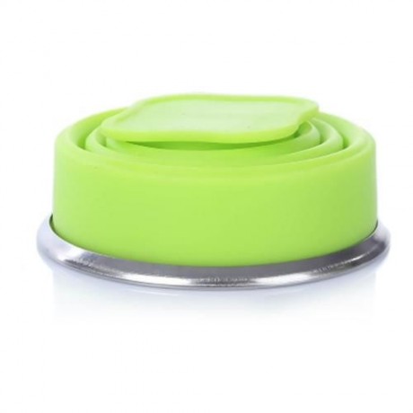 SILICONE PORTABLE COLLAPSIBLE FOLDING CUP FOR OUTDOOR CAMPING HIKING MOUNTAINEERING (GREEN