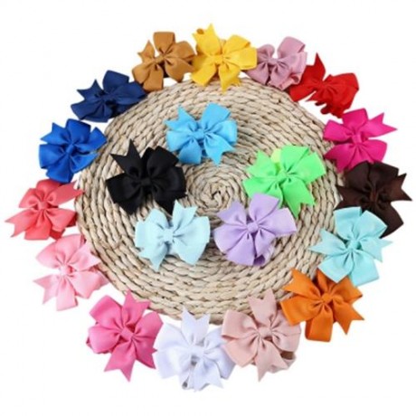 CHARMING BABY GIRL CHILD BOWKNOT STRIPED SWALLOW TAIL ELASTIC HEADWEAR HEADBAND (WHITE)
