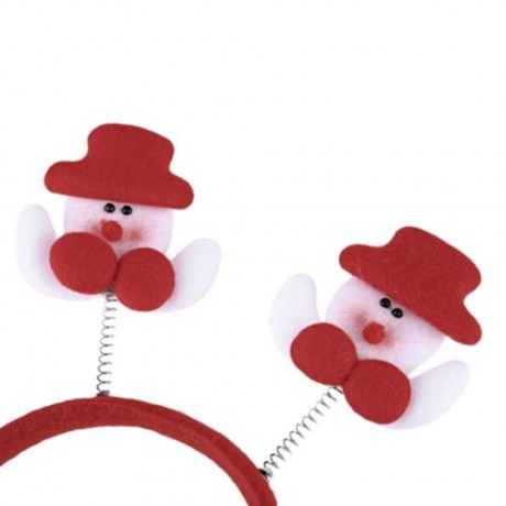 SWEET CHRISTMAS GIFT CARTOON DESIGN HEADWEAR ELASTIC DOUBLE HEAD BUCKLE HEADBAND (SNOWMAN)