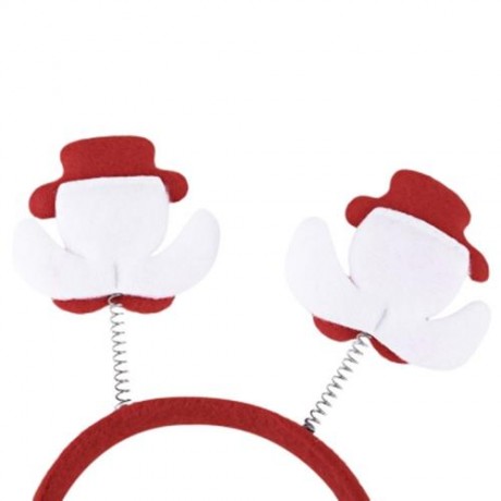 SWEET CHRISTMAS GIFT CARTOON DESIGN HEADWEAR ELASTIC DOUBLE HEAD BUCKLE HEADBAND (SNOWMAN)
