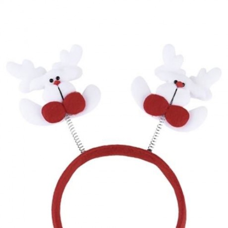 SWEET CHRISTMAS GIFT CARTOON DESIGN HEADWEAR ELASTIC DOUBLE HEAD BUCKLE HEADBAND (DEER)