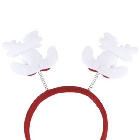 SWEET CHRISTMAS GIFT CARTOON DESIGN HEADWEAR ELASTIC DOUBLE HEAD BUCKLE HEADBAND (DEER)