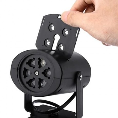 AC 250V 5W LED STAGE LIGHT HALLOWEEN PROJECTOR WITH 4PCS SWITCHABLE PATTERN LENS (BLACK)