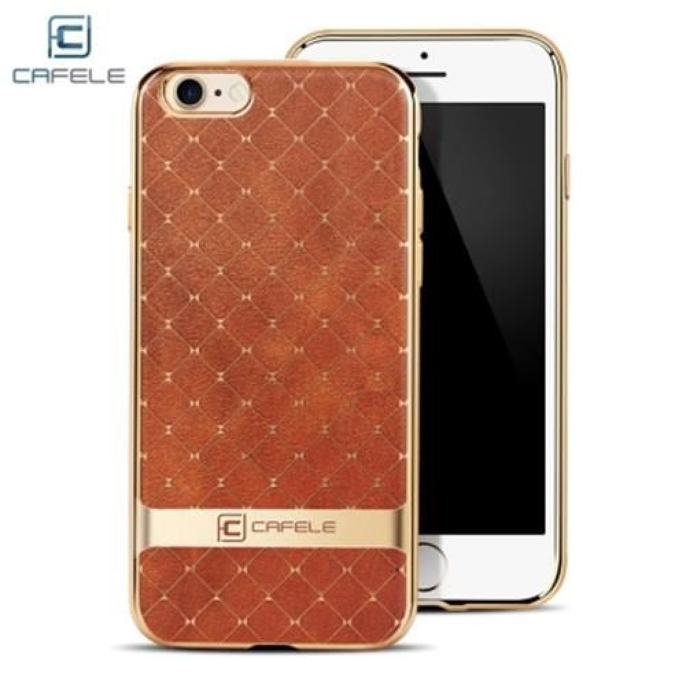 CAFELE PROTECTIVE SHELL BUSINESS HOURGLASS PATTERN BACK COVER FOR IPHONE 7 4.7 INCH (BROWN