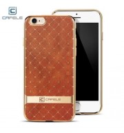 CAFELE PROTECTIVE SHELL BUSINESS HOURGLASS PATTERN BACK COVER FOR IPHONE 7 4.7 INCH (BROWN