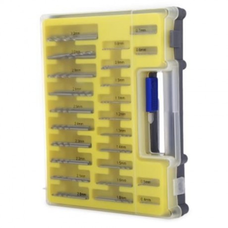 150PCS HIGH-SPEED STEEL 0.4 - 3.2MM MINI PRECISION TWIST DRILL BIT TOOL WITH CASE (SILVER)