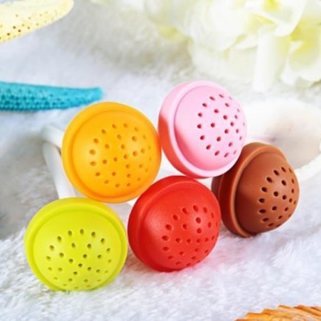 CREATIVE COLORFUL SWEET CANDY SHAPE SILICONE TEA INFUSER FILTER STRAINER (SWEET ORANGE)