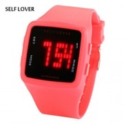 SELF LOVER HZ492 UNISEX LED DIGITAL WATCH SILICONE STRAP DATE DISPLAY WATER RESISTANCE WRI