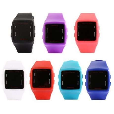 SELF LOVER HZ492 UNISEX LED DIGITAL WATCH SILICONE STRAP DATE DISPLAY WATER RESISTANCE WRI