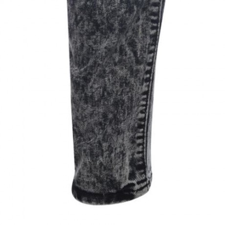 CASUAL DRAPE DECORATION MALE SLIM FIT PENCIL JEANS (GRAY)