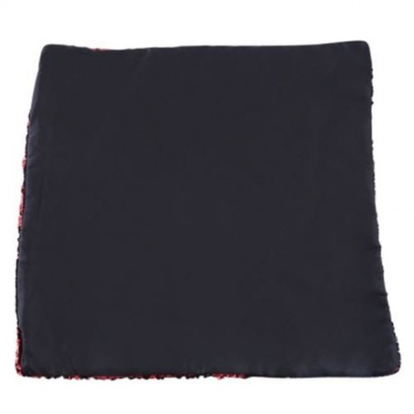 40 X 40CM FASHION DIY TWO TONE GLITTER SEQUINS THROW PILLOW DECORATIVE CUSHION COVER (RED)